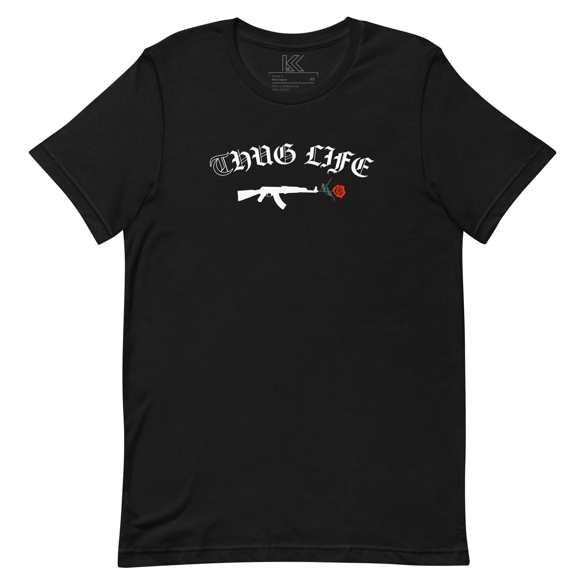 T-shirt Homme ABYstyle - Lapins Crétins Thug Life - Gris Chiné - 100% Coton