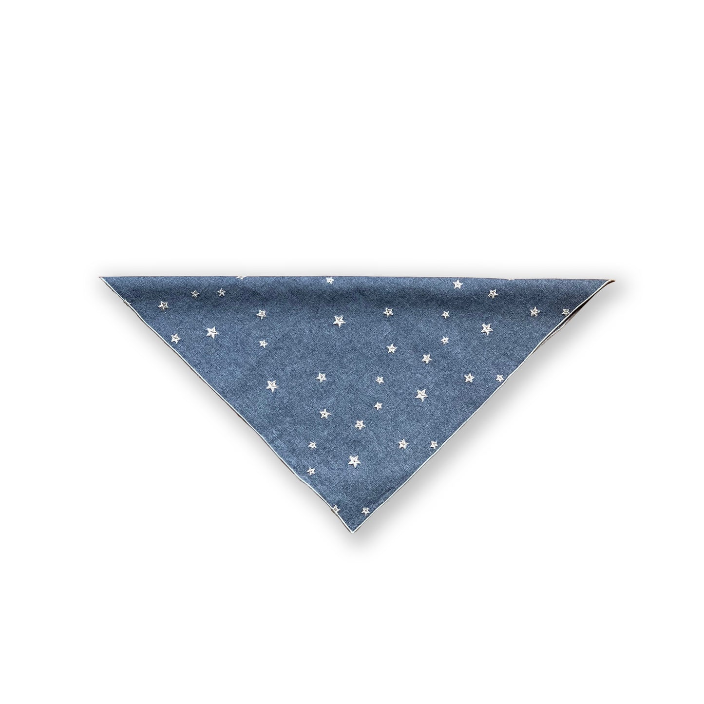 Chambray bandana folded diagonally